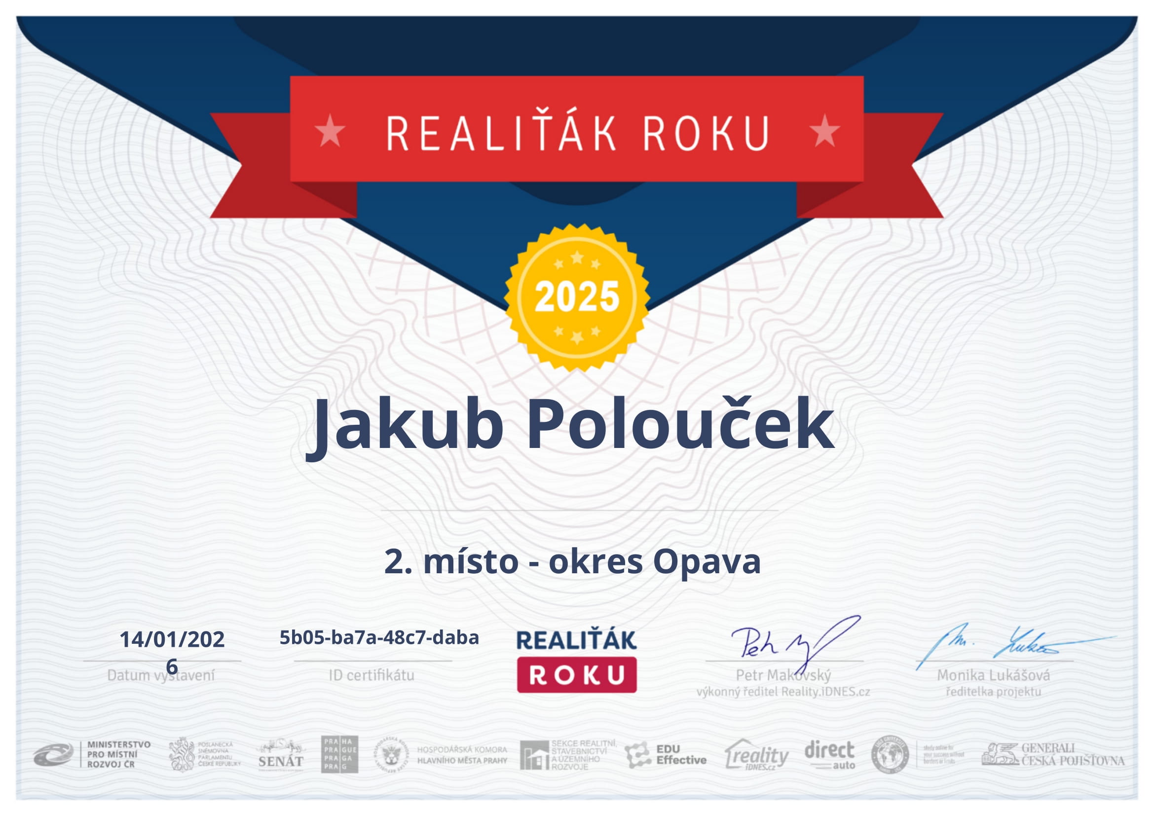 Certifikát 1